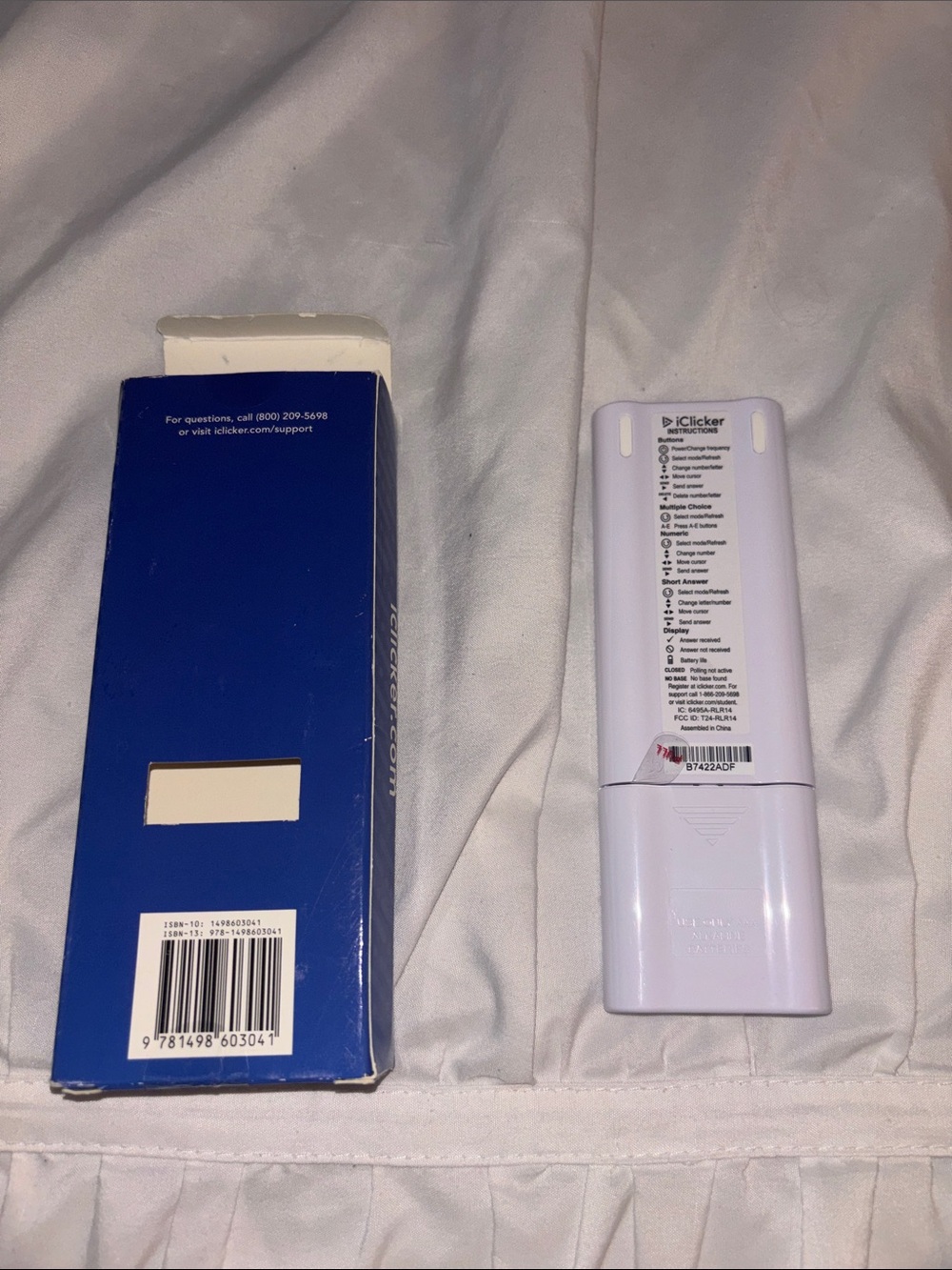 iClicker 2 Student Remote - White Wireless Response Clicker - Picture 2 of 2
